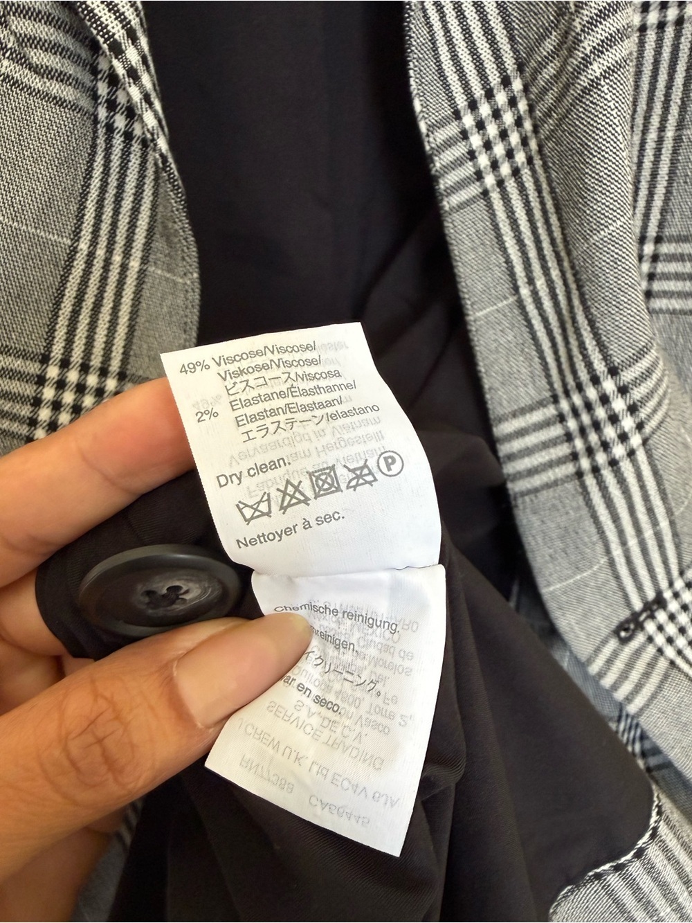 Madewell XS Gray Plaid Oversized Double Breasted Blazer Jacket NWOT Style - Picture 7 of 14